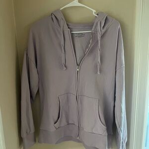Light Purple Zip Up Hoodie Size Large Perfect Oversized